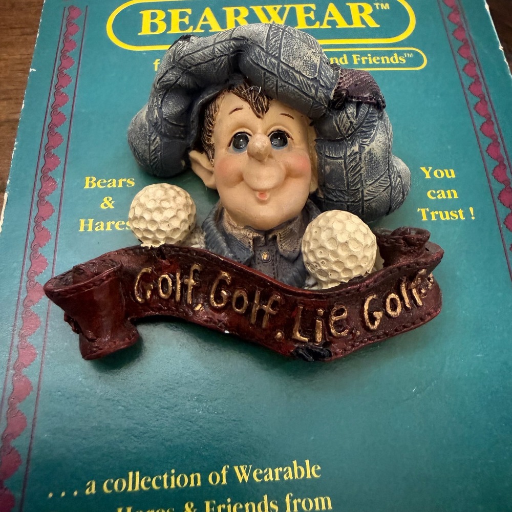 Boyds Bears Bearwear Golf Pin 26409 Golf Golf Lie Golf Vintage 1995 Brooch